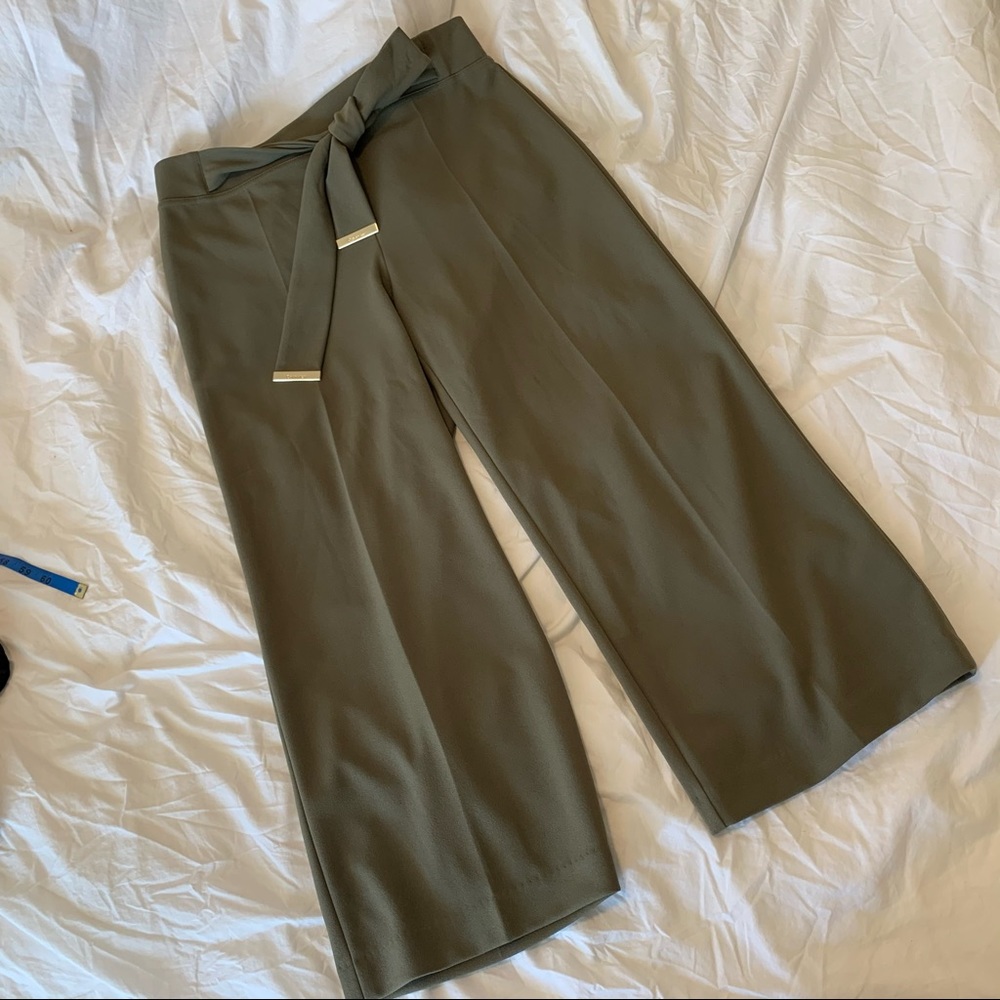 NWOT Calvin Klein Tie Waist Culottes